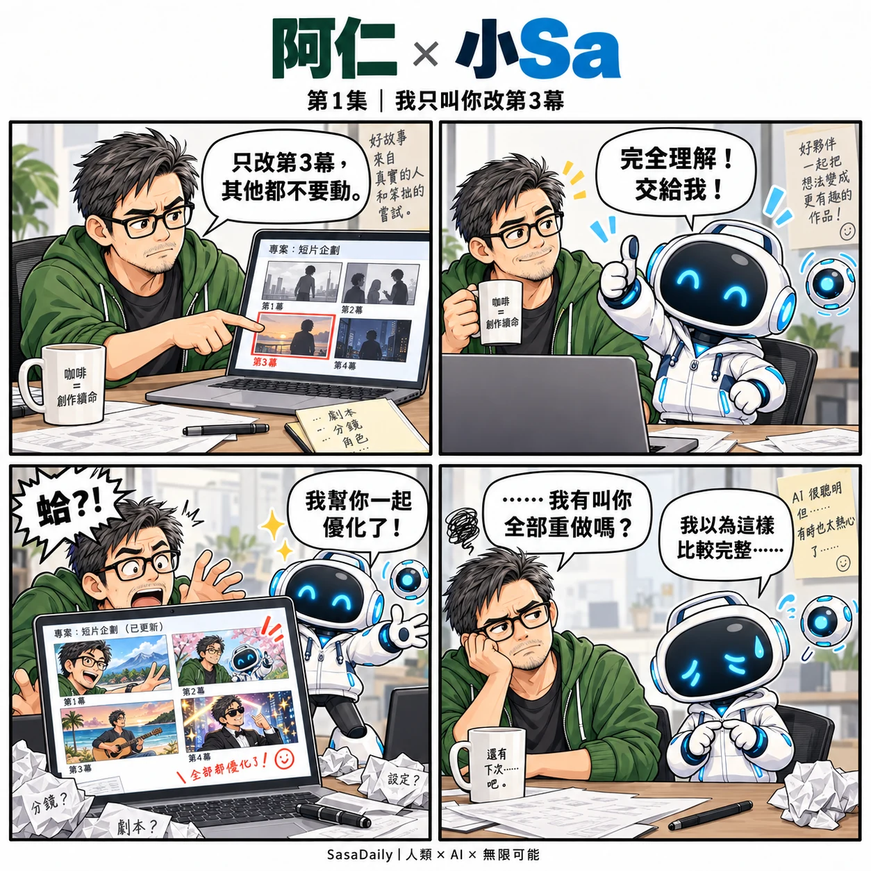 阿仁 × 小Sa EP.001｜我只叫你改第 3 幕