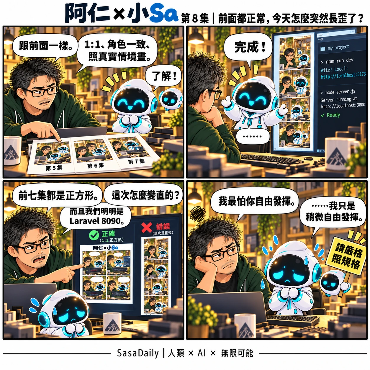 阿仁 × 小Sa EP.008｜前面都正常，今天怎麼突然長歪了？