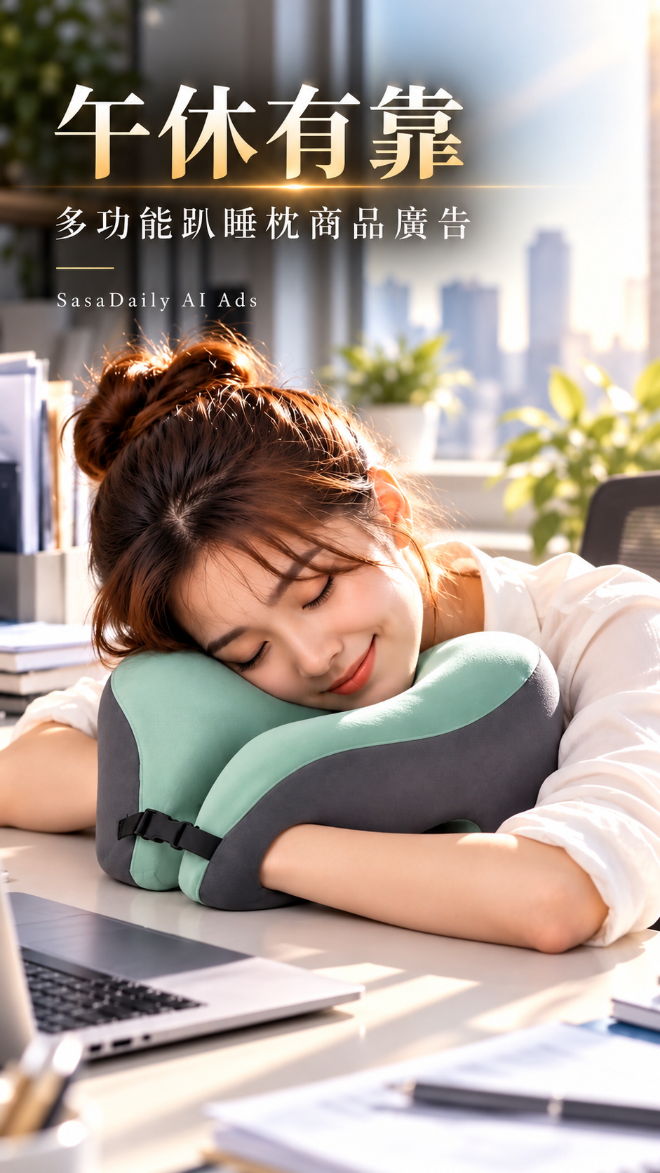 Rest Better | Multi-Purpose Nap Pillow Product Ad