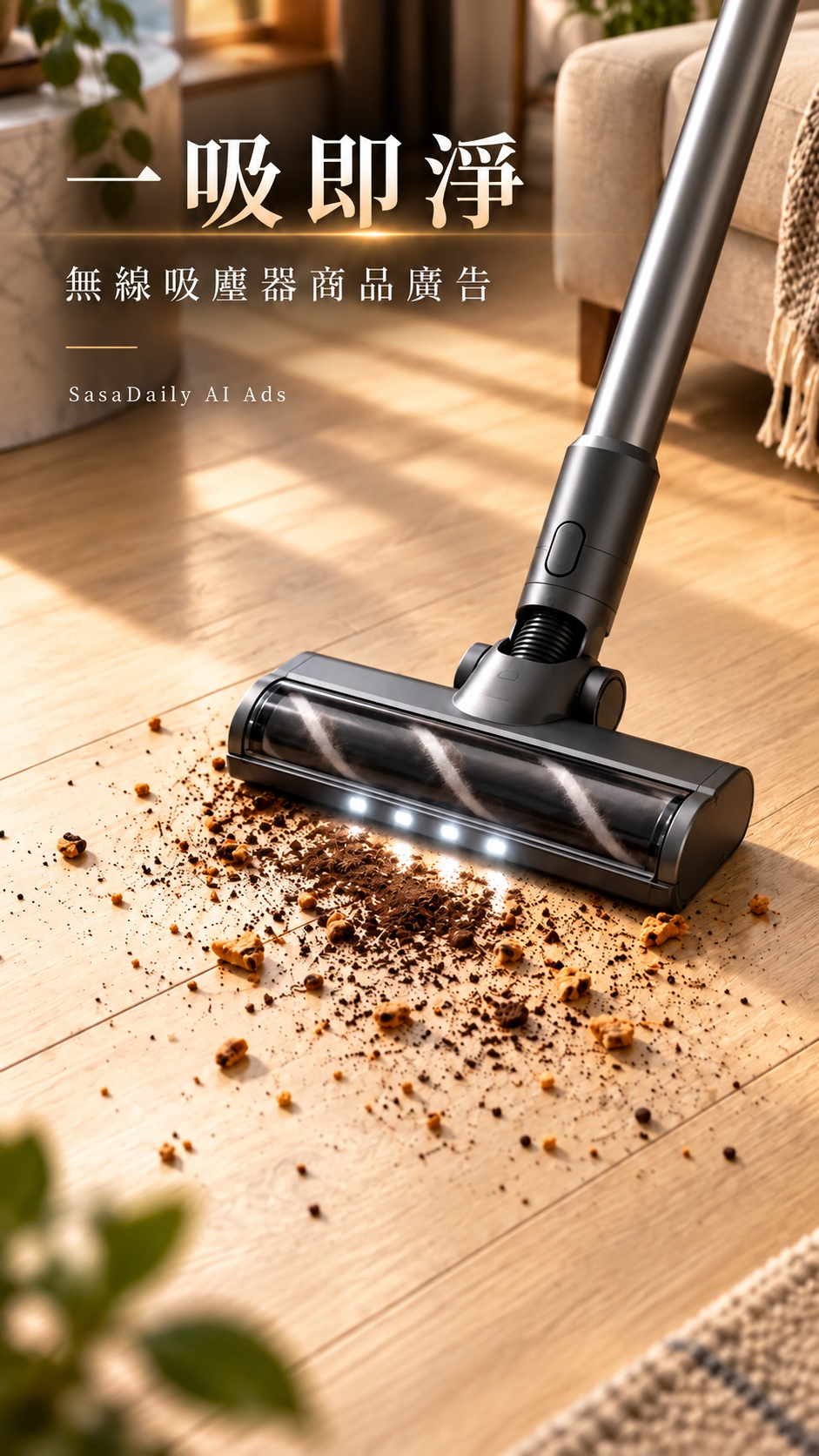 Clean in One Pass | Cordless Vacuum Product Ad